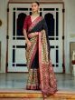 Exquisite Black Thread Embroidered Patola Saree With Blouse
