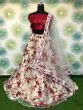 Maroon Floral Sequins Net Party Wear Lehenga Choli With Dupatta 