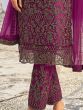 Enchanting Purple Embroidered Butterfly Net Salwar Suit
