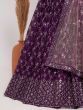 Attractive Purple Sequins Georgette Function Wear Lehenga Choli 