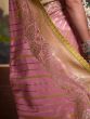 Alluring Pink Zari Weaving Fancy Silk Wedding Wear Saree With Blouse
