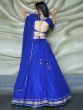 Ravishing Blue Laheriya Printed Georgette Wedding Lehenga Choli