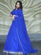 Ravishing Blue Laheriya Printed Georgette Wedding Lehenga Choli