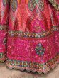 Fabulous Pink Embroidered Jacquard Silk Bridesmaid Lehenga Choli