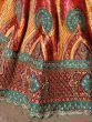 Stunning Multi-Color Embroidered Jacquard Silk Lehenga Choli
