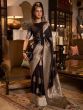 Precious Black Zari Woven Georgette Reception Wear Saree With Blouse
