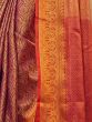 Ravishing Brown Zari Woven Silk Wedding Wear Saree With Blouse