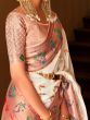 Beautiful White Zari Weaving Wedding Wear Saree With Blouse