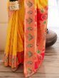 Fascinating Yellow Zari Woven Silk Haldi Wear Saree With Blouse