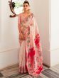 Bewitching Baby Pink Zari Weaving Silk Reception Wear Saree