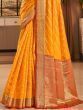 Spectacular Yellow Zari Weaving Banarasi Silk Traditional Saree
