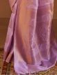 Beautiful Purple Zari Woven Silk Festival Wear Saree With Blouse