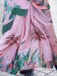 Outstanding Pink Floral Printed Silk Party Wear Saree With Blouse