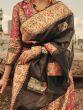 Enchanting Black Zari Weaving Silk Traditional Saree With Blouse