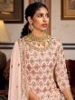 Glamorous Pink Sequins Georgette Wedding Sharara Suit With Dupatta
