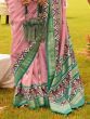 Charming Pink Patola Printed Silk Event Wear Saree With Blouse