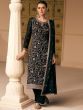  Radiant Black Silk Satin Zari Work Festival Salwar Suit with Dupatta