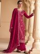 Perfect Pink Silk Satin Zari Work Festival Wear Salwar Suit & Dupatta