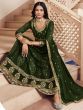 Glamorous Green Embroidered Georgette Occasion Gown