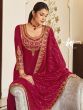 Flaunt Pink Embroidered Vichitra Festival Pakistani Suits & Dupatta