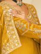 Charm Mustard Yellow Embroidered Vichitra Festival Pakistani Suits