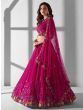Beautiful Rani Pink Multi-Embroidered Georgette Wedding Lehenga Choli
