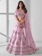 Attractive Baby Pink Embroidered organza Function Wear Lehenga Choli
