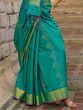Bewitching Teal Blue Zari Weaving Silk Traditional Saree With Blouse