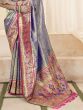 Alluring Blue Zari Weaving Silk Function Wear Paithani Saree With Blouse 