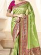 Beautiful Green Zari Weaving Silk Festival Wear Paithani Saree