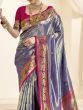 Attractive Purple Zari Weaving Silk Function Wear Paithani Saree