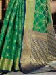 Gorgeous Green Zari Weaving Silk Traditional Saree With Blouse
