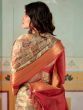 Gorgeous Cream Digital Printed Silk Festival Wear Saree With Blouse
