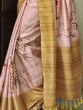 Attractive Pink Floral Printed Silk Function Wear Saree With Blouse