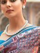 Beautiful Multi-Color Digital Printed Silk Festival Wear Saree With Blouse