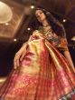 Stunning Multi-Color Zari Weaving Organza Wedding Saree With Blouse