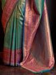 Charming Teal Green Weaving Silk Event Wear Saree With Blouse