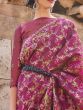 Glamorous Magenta Floral Weaving Organza Function Wear Saree 
