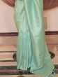 Beautiful Sea Green Zari Weaving Silk Traditional Saree With Blouse
