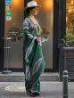 Fantastic Green Digital Printed Satin Event Wear Saree With Blouse