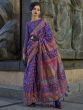 Charming Blue Weaving Organza Function Wear Saree With Blouse