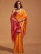 Spectacular Orange Zari Weaving Silk Festival Wear Saree With Blouse