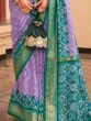 Captivating Lavender Digital Printed Silk Festival Wear Saree With Blouse