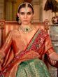 Impressive Green Zari Woven Silk Festival Wear Saree With Blouse