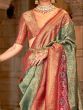 Attractive Green Zari Weaving Silk Festival Wear Saree With Blouse