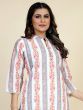 Charming White Floral Printed Georgette Readymade Kurti