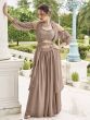 Gorgeous Brown Sequins Georgette Reception Wear Lehenga Choli