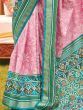 Glamorous Pink Patola Printed Silk Event Wear Saree With Blouse