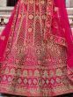 Blushing Pink Coding Embroidered Velvet Bridal Wear Lehenga Choli
