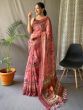 Radiantly Pink Kalamkari Print Malai Cotton Occasion Saree With Blouse